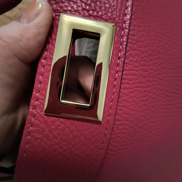 Toro Firenze Italian Genuine Leather Pink Bag - Picture 12 of 16